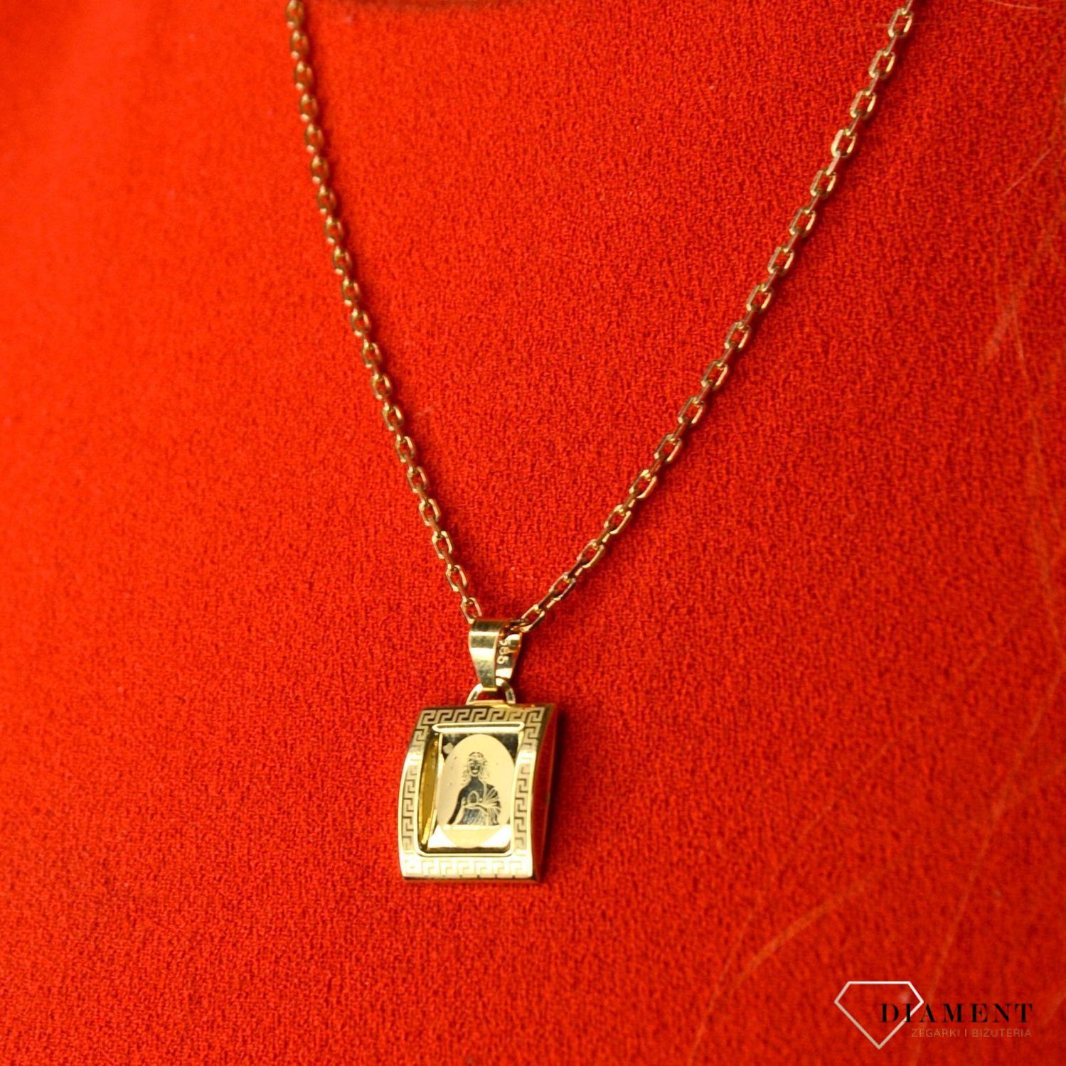 Złoty łańcuszek 585 ankier 1 mm DIA-LAN-1230-585 1mm ✅ Złoty łańcuszek o uniwersalnym splocie typu ankier ✅.jpg